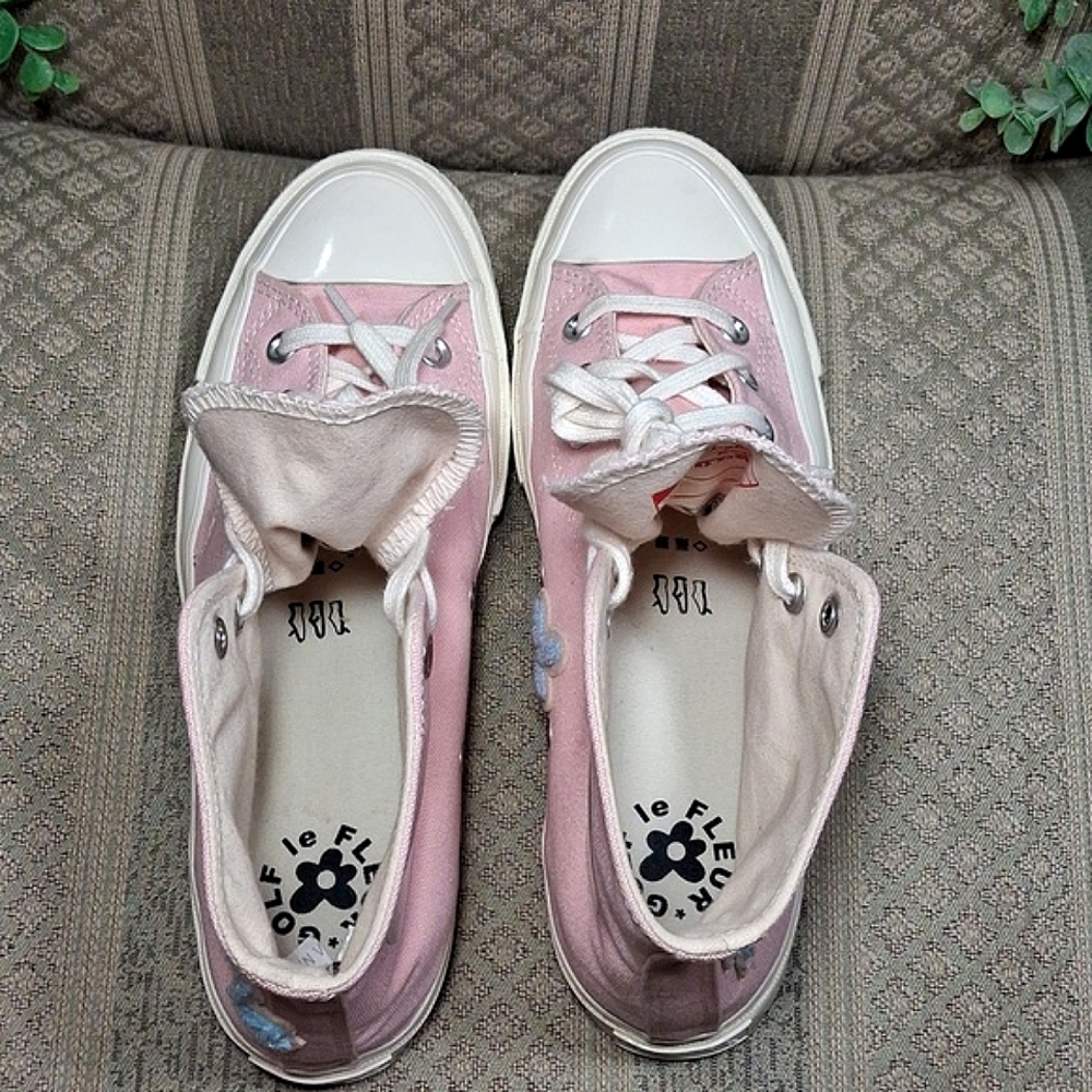 Converse X Golf Le Fleur 70 Chenille Almond Blossom Chuck Taylor Hi Top - Picture 11 of 16